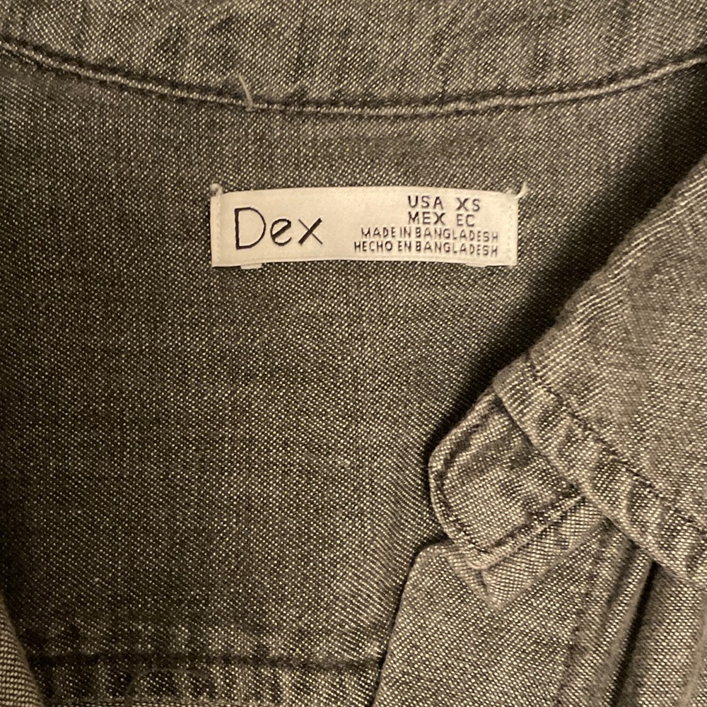 Dex Sleeveless Button-Front Romper in Charcoal Gray - Picture 3 of 6